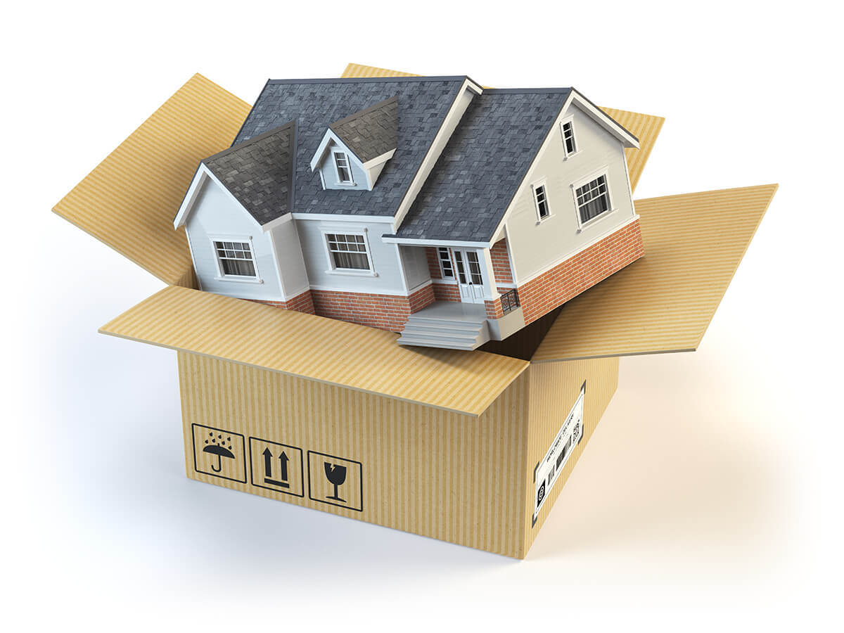 Residential Moving Services box with home inside it